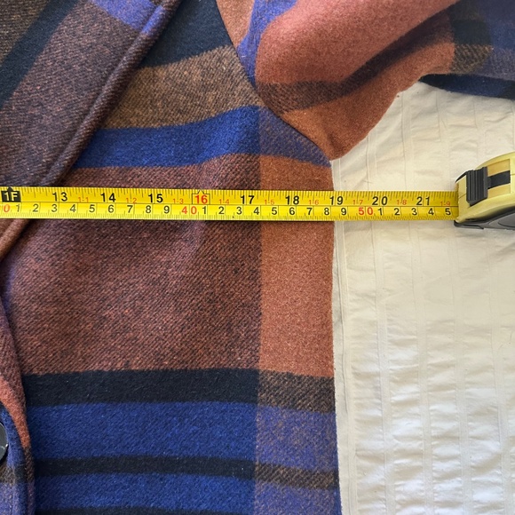 Avec Les Filles Plaid Pattern Coat in Blue | NWOT | Size XS - Picture 14 of 16